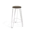 Banqueta Fiji 1b708cr Cromado/marrom - Kappesberg