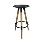 Banqueta Fixa Em Aço Preta