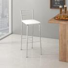 Banqueta Flex Cromada B271 Branco - Compoarte