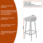 Banqueta Flora Courino Caramelo - Sallar Home