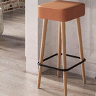 Banqueta Flora Courino Caramelo - Sallar Home