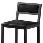 Banqueta Florença Couro Preto Em Metal Preto