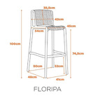 Banqueta Floripa - Preto