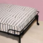 Banqueta Futon Listras Preto E Branco