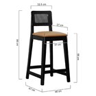 Banqueta Gabi 68cm Altura Madeira Maciça Encosto Telinha Asse