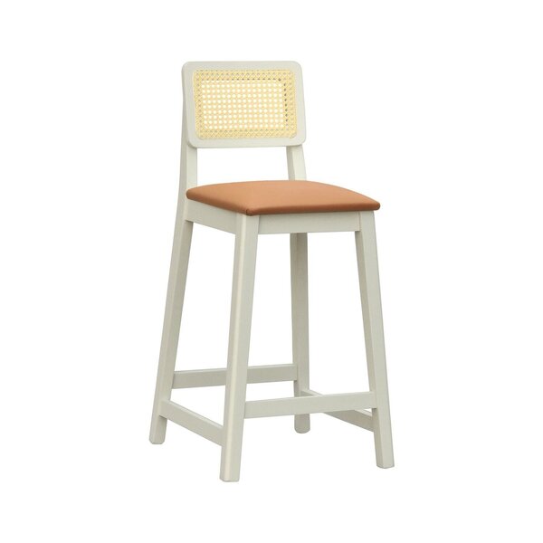 Banqueta Gabi 68cm Altura Madeira Maciça Encosto Telinha Asse