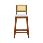 Banqueta Gabi Com 68cm Altura Madeira Maciça Encosto Telinha