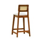 Banqueta Gabi Com 68cm Altura Madeira Maciça Encosto Telinha