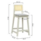 Banqueta Gabi Com 68cm Altura Madeira Maciça Encosto Telinha