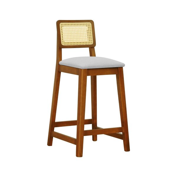 Banqueta Gabi Com 68cm Altura Madeira Maciça Encosto Telinha