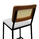 Banqueta Gabi Metal Com 68cm Altura Encosto Telinha Assento E