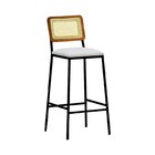 Banqueta Gabi Metal Com 68cm Altura Encosto Telinha Assento E