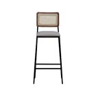 Banqueta Gabi Metal Encosto Anatômico Telinha Natural Assento