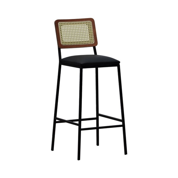 Banqueta Gabi Metal Encosto Anatômico Telinha Natural Assento