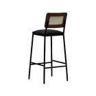 Banqueta Gabi Metal Encosto Anatômico Telinha Natural Assento