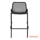 Banqueta Garuga Em Ferro Com Pintura Epóxi Preta - Bella Bras