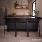 Banqueta Garuga Em Ferro Com Pintura Epóxi Preta - Bella Bras