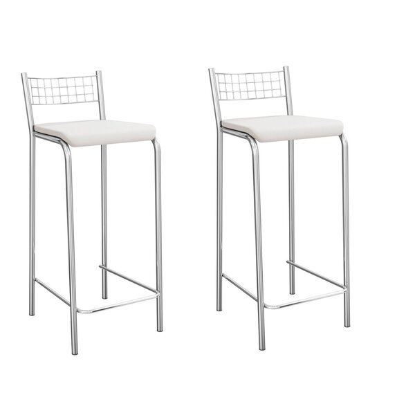 Banqueta Genova 740mm Cromada (par) Cromado/branco