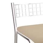 Banqueta Genova Bege E Cromada