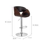 Banqueta Giratória Almere Preta