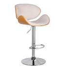 Banqueta Giratória Amsterdam Branca E Mel