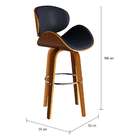 Banqueta Giratória Arnhem Preta