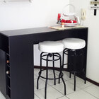 Banqueta Giratória Bar Para Bancada Média Altura 65cm Cor Pre