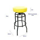 Banqueta Giratória Bar Para Bancada Média Altura 65cm Cor Pre