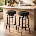 Banqueta Giratória Bar Para Bancada Média Altura 65cm Cor Pre