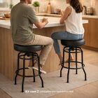 Banqueta Giratória Bar Para Bancada Média Altura 65cm Cor Pre