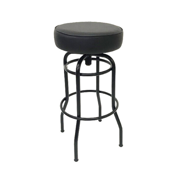 Banqueta Giratória Bar Para Bancada Média Altura 65cm Cor Pre