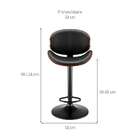 Banqueta Giratória Bergen Preta