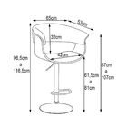 Banqueta Giratória Betim Preto Base Metálica Disco - D'rossi
