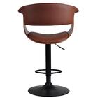 Banqueta Giratória Betim Rivatti Marrom Base Disco Preta