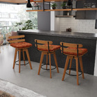 Banqueta Giratória Costela Corano Nozes Base Madeira Ma70 - D