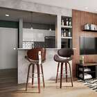 Banqueta Giratória Ede Marrom