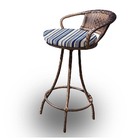 Banqueta Giratória Em Fibra Sintética - Tecido Alanta