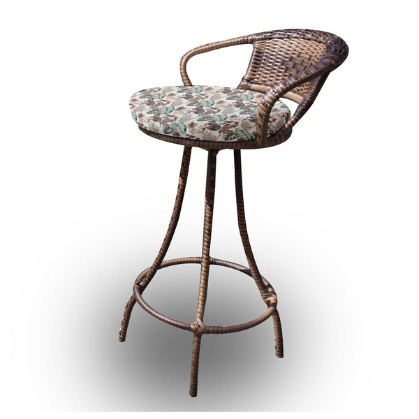 Banqueta Giratória Em Fibra Sintética - Tecido Costela De Adã