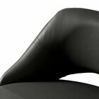 Banqueta Giratória Estofada Com Encosto Nicole Preto/nature