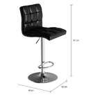 Banqueta Giratória Fae Preta