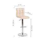 Banqueta Giratória Fitz Creme