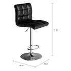 Banqueta Giratória Flynn Preta