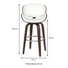 Banqueta Giratória Helmond Branca