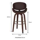 Banqueta Giratória Helmond Marrom