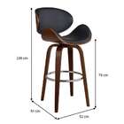 Banqueta Giratória Helmond Preta