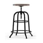 Banqueta Giratória Industrial Oliver Preta