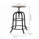 Banqueta Giratória Industrial Oliver Preta