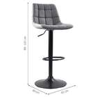 Banqueta Giratória Kinney Cinza