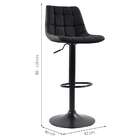 Banqueta Giratória Kinney Preta