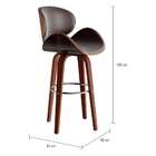 Banqueta Giratória Leiden Marrom